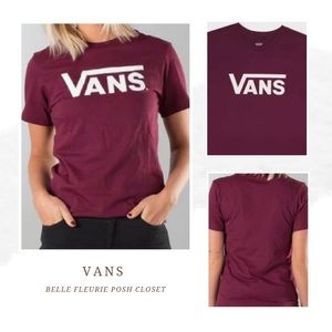 NWT Vans Women’s Flying V Crew Short Sleeve Logo Tee Shirt